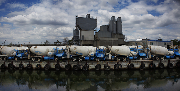 Cement Trucks, Newtown Creek : Urban Landscapes : Catherine Kirkpatrick Photography