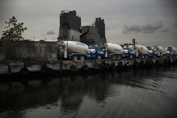 Cement Trucks, Newtown Creek : Urban Landscapes : Catherine Kirkpatrick Photography