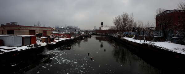 Snow Chipper, Gowanus Canal : Urban Landscapes : Catherine Kirkpatrick Photography